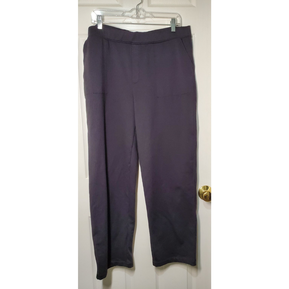 New Mondetta Women's Herringbone Straight Leg Pants,Grey, Size Large